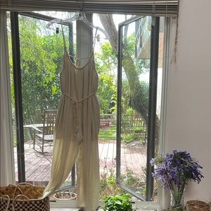 Urban Outfitters Cream Jumpsuit